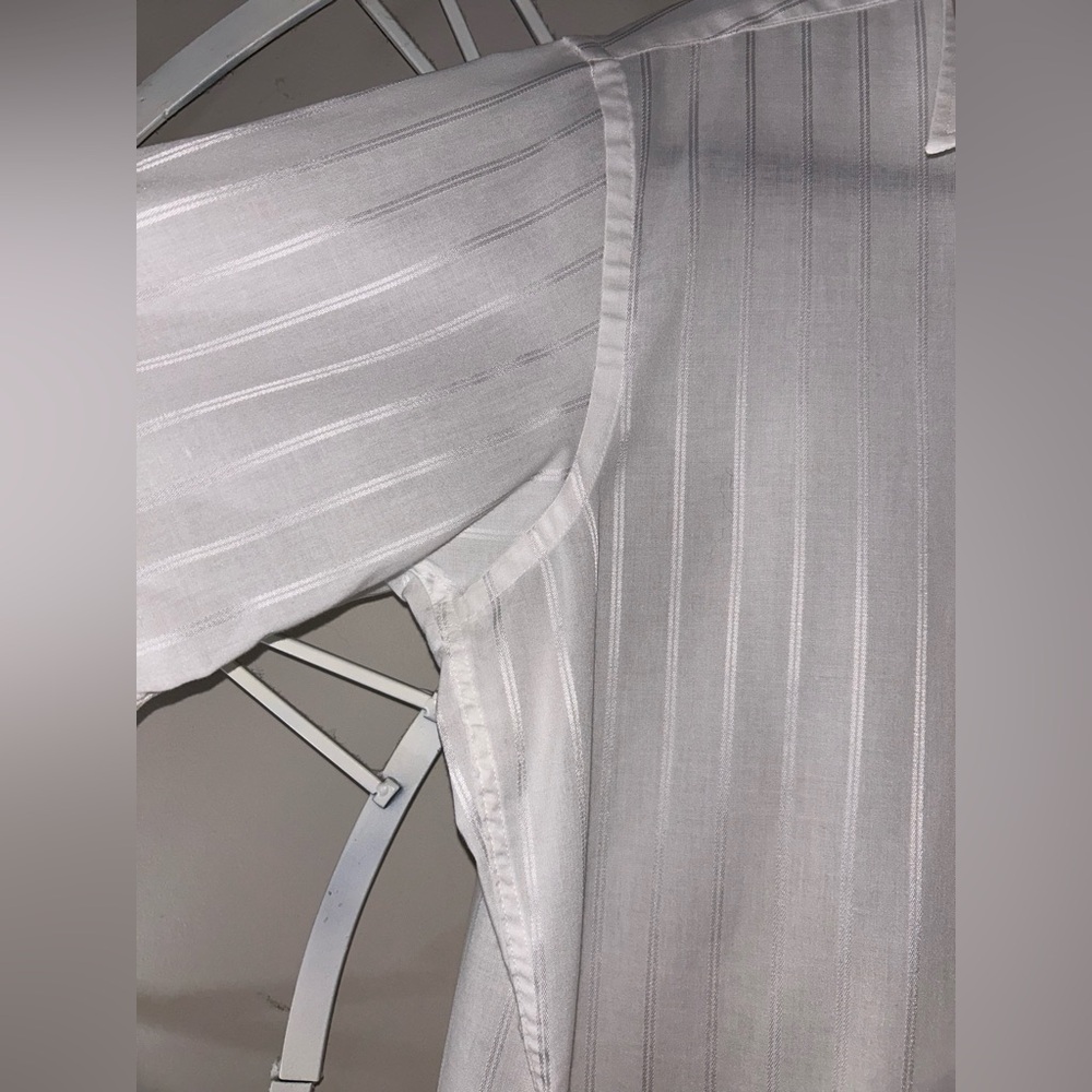 Christian Dior Monsieur Men’s White Dress Shirt with Subtle Stripe - Picture 6 of 11